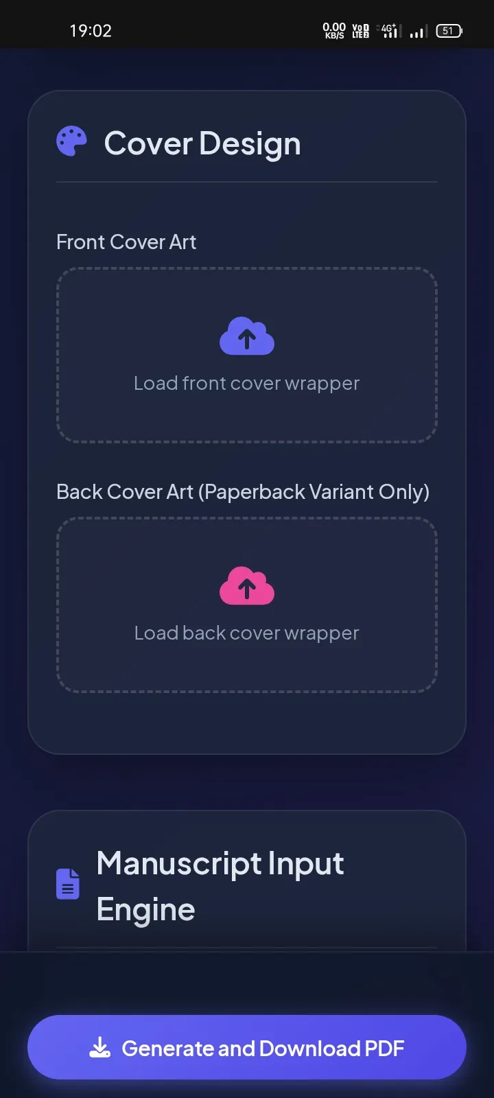 Cover Design screenshot