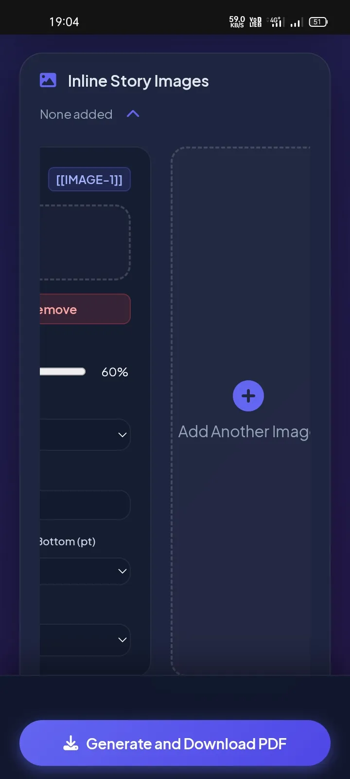 Adding Multiple Inline Images screenshot